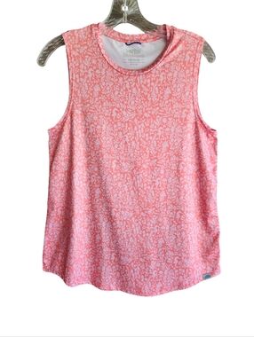 AFTCO Women's Sleeveless Top Seahorse Pattern Coral + Pink Size M